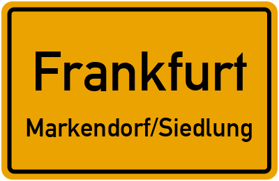 Straßenverzeichnis Frankfurt Markendorf/Siedlung