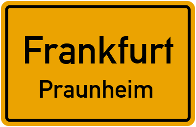 Straßenverzeichnis Frankfurt Praunheim