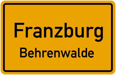 Straßenverzeichnis Franzburg Behrenwalde