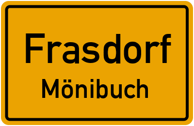Ortsschild Frasdorf Mönibuch