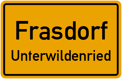Ortsschild Frasdorf Unterwildenried
