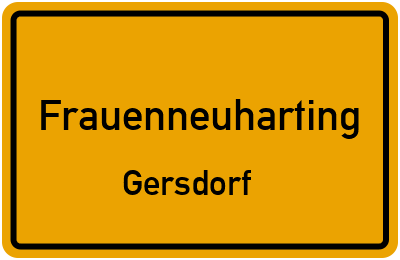 Straßenverzeichnis Frauenneuharting Gersdorf