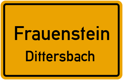 Straßenverzeichnis Frauenstein Dittersbach