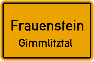 Straßenverzeichnis Frauenstein Gimmlitztal