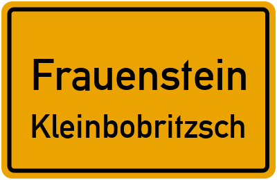 Straßenverzeichnis Frauenstein Kleinbobritzsch