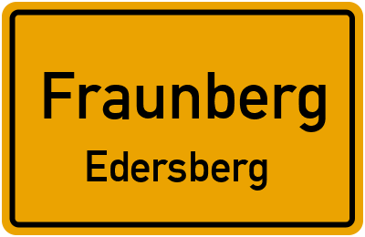 Straßenverzeichnis Fraunberg Edersberg