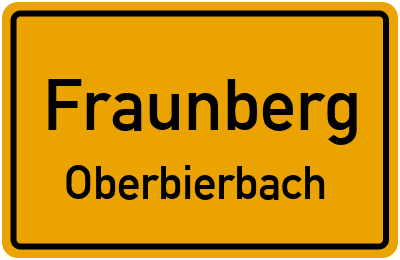 Straßenverzeichnis Fraunberg Oberbierbach