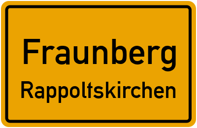 Straßenverzeichnis Fraunberg Rappoltskirchen