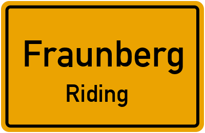 Straßenverzeichnis Fraunberg Riding