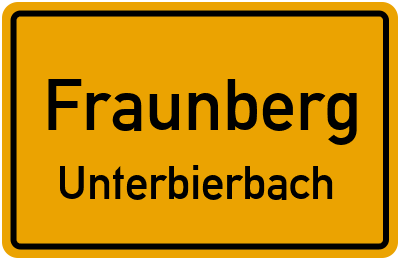 Straßenverzeichnis Fraunberg Unterbierbach
