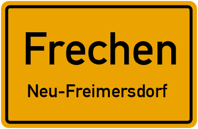 Straßenverzeichnis Frechen Neu-Freimersdorf