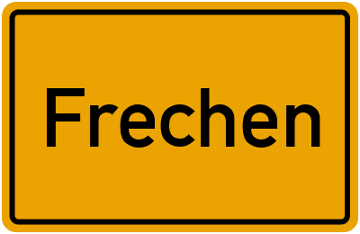 Ortsschild von Stadt Frechen in Nordrhein-Westfalen