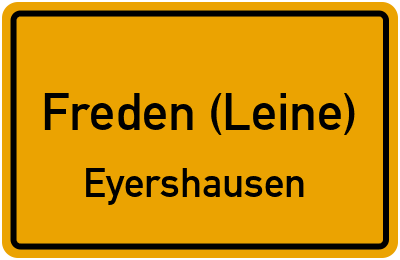 Ortsschild Freden (Leine) Eyershausen