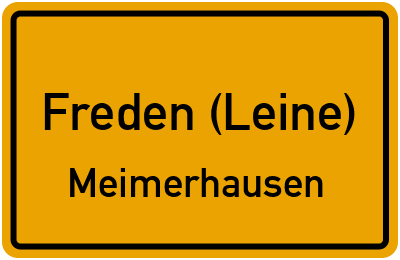 Ortsschild Freden (Leine) Meimerhausen