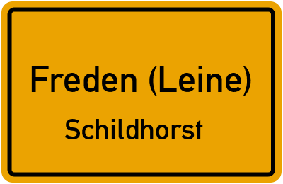 Ortsschild Freden (Leine) Schildhorst