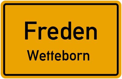 Straßenverzeichnis Freden Wetteborn