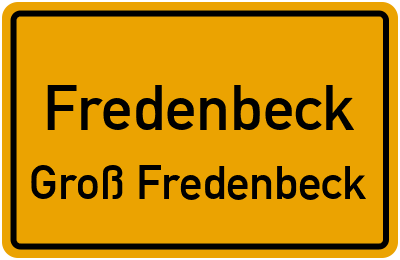 Straßenverzeichnis Fredenbeck Groß Fredenbeck