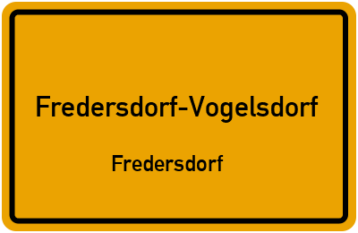 Straßenverzeichnis Fredersdorf-Vogelsdorf Fredersdorf