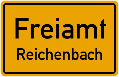 Ortsschild Freiamt Reichenbach
