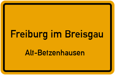 Straßenverzeichnis Freiburg im Breisgau Alt-Betzenhausen