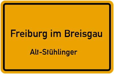 Straßenverzeichnis Freiburg im Breisgau Alt-Stühlinger