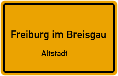Straßenverzeichnis Freiburg im Breisgau Altstadt