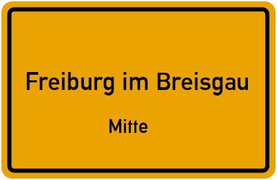 Straßenverzeichnis Freiburg im Breisgau Mitte