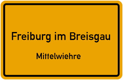 Straßenverzeichnis Freiburg im Breisgau Mittelwiehre