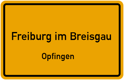 Straßenverzeichnis Freiburg im Breisgau Opfingen