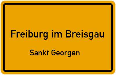 Straßenverzeichnis Freiburg im Breisgau Sankt Georgen