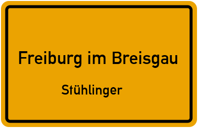 Straßenverzeichnis Freiburg im Breisgau Stühlinger