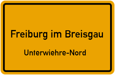 Straßenverzeichnis Freiburg im Breisgau Unterwiehre-Nord