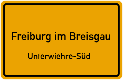 Straßenverzeichnis Freiburg im Breisgau Unterwiehre-Süd