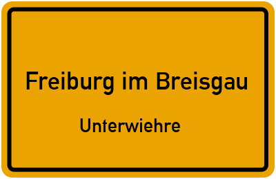 Straßenverzeichnis Freiburg im Breisgau Unterwiehre