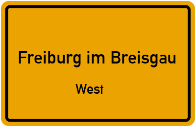 Straßenverzeichnis Freiburg im Breisgau West