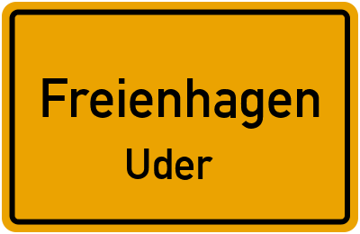 Straßenverzeichnis Freienhagen Uder