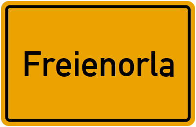 Ortsschild von Gemeinde Freienorla in Thüringen