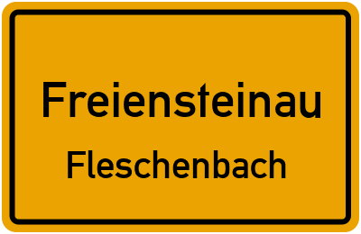 Ortsschild Freiensteinau Fleschenbach