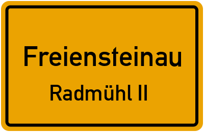 Ortsschild Freiensteinau Radmühl II