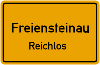 Ortsschild Freiensteinau Reichlos