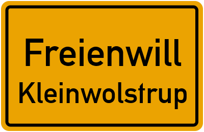 Straßenverzeichnis Freienwill Kleinwolstrup