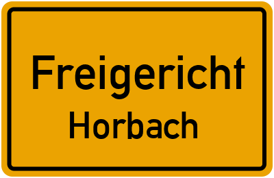 Ortsschild Freigericht Horbach