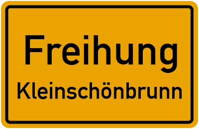 Straßenverzeichnis Freihung Kleinschönbrunn