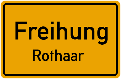 Straßenverzeichnis Freihung Rothaar