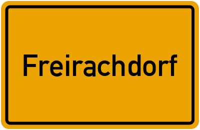 Ortsschild von Gemeinde Freirachdorf in Rheinland-Pfalz
