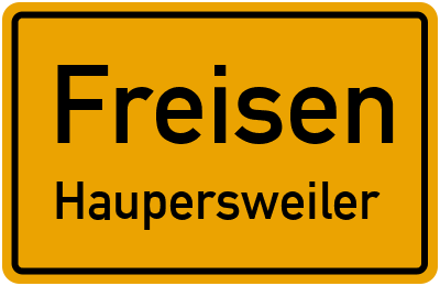 Straßenverzeichnis Freisen Haupersweiler