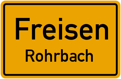 Straßenverzeichnis Freisen Rohrbach