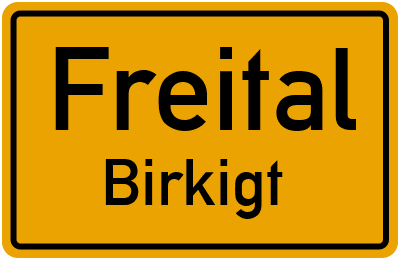 Straßenverzeichnis Freital Birkigt