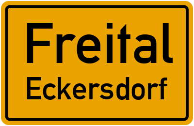Straßenverzeichnis Freital Eckersdorf
