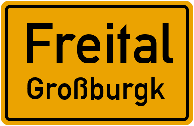 Straßenverzeichnis Freital Großburgk
